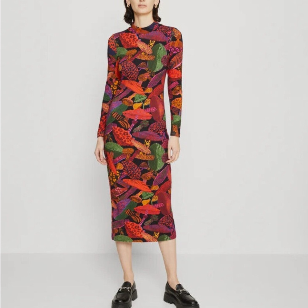 Floral Multicolor Long Sleeve Dress